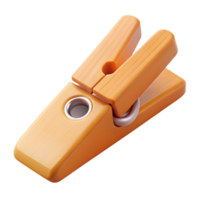 pristine harmonious retro Concept art style, hyper-specific isolated cutout of a single wooden clothespin with Transparent Background authentic png