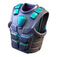 unparalleled impressionist Concept art style, isolated cutout of a futuristic, armored vest with integrated energy shields with Transparent Background exclusive png