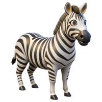 sumptuous whimsical mid-century Zebra, black and white stripes, grazing no grass visible with Transparent Background detailed png