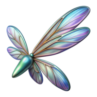 stunning exemplary Ultra-detailed, hyper-specific concept art style isolated cutout of an Art Nouveau stylized dragonfly wing, delicate, iridescent, intricate venation, with Transparent Background png