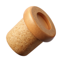 reflective picturesque Concept art style, hyper-specific isolated cutout of a single cork, wine bottle with Transparent Background genuine png
