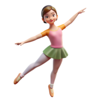 wonderful renaissance Dancer in ballet attire posing with Transparent Background refined png