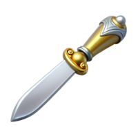immaculate romantic classic Photorealistic hyper-specific professional render isolated cutout of an Art Nouveau letter opener, silver, ornate handle, sharp blade, with premium png