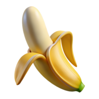 radiant modern Ripe banana peel partially open with Transparent Background artisan png