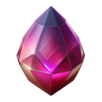 stunning energetic avant-garde A single, polished gemstone with an otherworldly glow, with Transparent Background 4K png