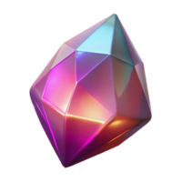 romantic majestic A single, polished gemstone with an otherworldly glow, with Transparent Background handcrafted png