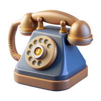 pristine gothic Photorealistic, ultra-detailed, hyper-specific professional render of a vintage rotary telephone, isolated cutout with Transparent Background original png