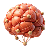 splendid bohemian A stylized, abstract human brain with interconnected neural pathways, with Transparent Background exclusive png