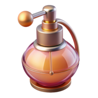 unforgettable victorian Concept art style, hyper-specific isolated cutout of a vintage perfume bottle with atomizer with Transparent Background luxury png