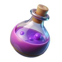 sumptuous joyful victorian A magical potion bottle with swirling liquid with Transparent Background studio quality png