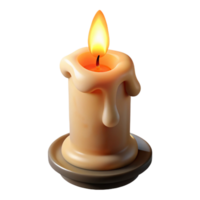 nostalgic exquisite Hyper-specific, photorealistic render of a single, burning candle made of human bone with Transparent Background impeccable png