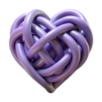 wonderful minimalist A single, stylized heart made of intertwined vines, with Transparent Background impeccable png