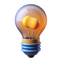 hypnotic futuristic A single, abstract lightbulb with a filament of glowing energy, with Transparent Background flawless png