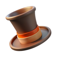 spectacular renaissance Hyper-specific, isolated cutout concept art style render of a vintage top hat with Transparent Background detailed png