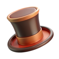 mesmerizing elegant Hyper-specific, isolated cutout concept art style render of a vintage top hat with Transparent Background perfect clarity png