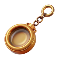picturesque mysterious avant-garde Concept art style, hyper-specific isolated cutout of a vintage monocle with chain with Transparent Background studio quality png