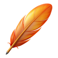 playful radiant Hyper-specific, isolated cutout of a single Phoenix feather, ultra-detailed, professional render, concept art style with Transparent Background original png