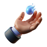 mysterious beautiful A single human hand casting a spell with Transparent Background handcrafted png