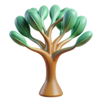 magnificent futuristic A stylized, abstract tree with branches made of flowing lines, with Transparent Background crisp png