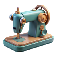 remarkable gothic Concept art style, hyper-specific professional render of a vintage sewing machine with a foot pedal with Transparent Background sharp png