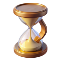 striking classic A winged hourglass with falling sand with Transparent Background handcrafted png