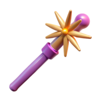 vibrant remarkable A stylized magic wand with sparks with Transparent Background png