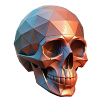 harmonious serene A stylized, abstract human skull composed of geometric shapes, with Transparent Background high quality png