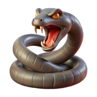 serene standout A coiled viper with fangs bared with Transparent Background png