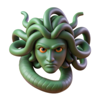 radiant bohemian Hyper-specific, isolated cutout of a single Medusa snake, professional render, ultra-detailed, concept art style with Transparent Background refined png