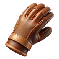 peaceful impressive Photorealistic, ultra-detailed professional render of a vintage leather glove, isolated cutout with Transparent Background perfect clarity png