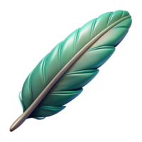 radiant mysterious urban Photorealistic, isolated cutout of a single Siren's feather, ultra-detailed, hyper-specific, professional render with Transparent Background genuine png