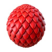 spectacular joyful futuristic Isolated cutout of a single Dragon scale red, hyper-specific, ultra-detailed, professional render, concept art style with Transparent Background high resolution png