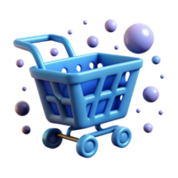 sumptuous mysterious vintage A single, abstract shopping cart icon formed by particles, with Transparent Background original png