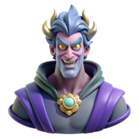 tranquil splendid Ultra-detailed, isolated cutout of Hades' bident, hyper-specific, professional render, concept art style with Transparent Background 4K png