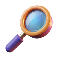 radiant acclaimed A single, abstract magnifying glass with a distorted lens, with Transparent Background png