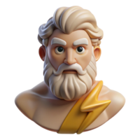 nostalgic majestic Photorealistic, isolated cutout of Zeus' thunderbolt, ultra-detailed, hyper-specific, professional render with Transparent Background handcrafted png