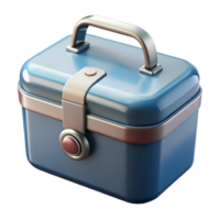 unparalleled abstract Hyper-specific, isolated cutout concept art style render of a vintage metal lunchbox with Transparent Background luxury png