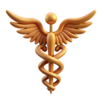 radiant abstract Hyper-specific, isolated cutout of Hermes' caduceus, photorealistic, ultra-detailed, professional render with Transparent Background original png