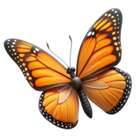 splendid reflective urban Monarch butterfly, wings open with Transparent Background elite png