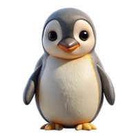 playful spectacular Hyper-specific, concept art style isolated cutout of a single emperor penguin chick, fluffy down feathers with Transparent Background original png