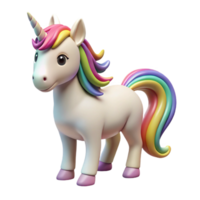 peaceful extraordinary A graceful unicorn with a rainbow mane and tail with Transparent Background top-tier png