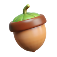 radiant iconic Concept art style hyper-specific image of a single sprouting acorn, with Transparent Background png