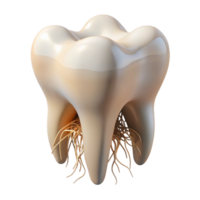 serene intense avant-garde Hyper-specific, ultra-detailed, isolated cutout of a single, human tooth with roots made of intertwined wires with Transparent Background 8K png