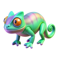 spectacular peaceful nordic Concept art style, isolated cutout of a hyper-specific chameleon, changing color with Transparent Background premium png