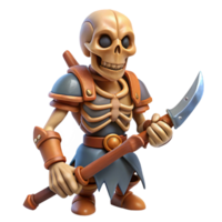 standout industrial A skeletal warrior with a rusty sword, with Transparent Background flawless png