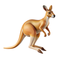 remarkable gothic Ultra-detailed, hyper-specific isolated cutout of a single kangaroo, hopping with Transparent Background museum quality png