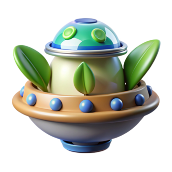 mesmerizing dynamic victorian Photorealistic, hyper-specific isolated cutout of a genetically modified spacefaring plant, professional render with Transparent Background professional png