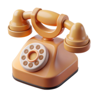 rare creative Photorealistic, hyper-specific, isolated cutout of a single vintage telephone with a receiver made of bone with Transparent Background 4K png