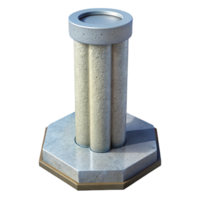nostalgic vibrant Concrete pillar, reinforced concrete, with Transparent Background ultra HD png