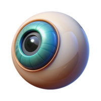 signature modern Hyper-specific professional render of a single cybernetic eye implant, photorealistic, isolated cutout with Transparent Background elite png